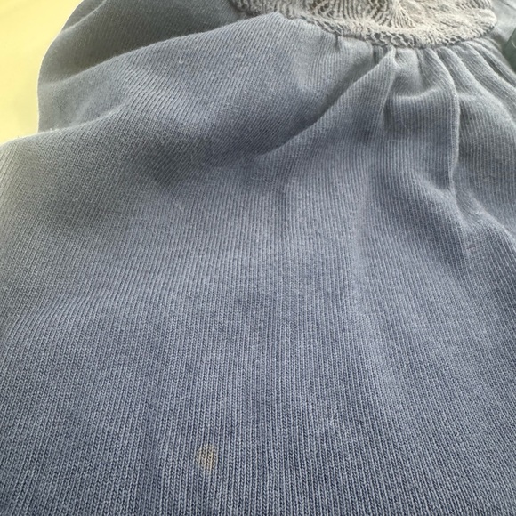 Ella Moss Navy Blue Three Quarter Sleeve Belted Wrap Top Blouse, Size S - Picture 7 of 7